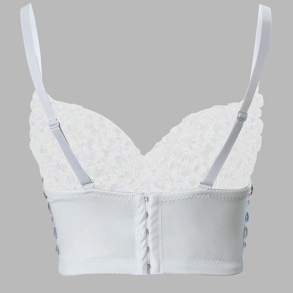 Boutique Tops Y2k Multicolored Sparkle Rhinestone Corset Bustier